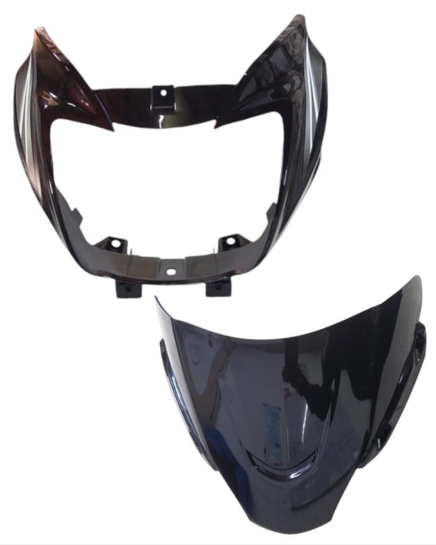 HEAD LIGHT VISOR FIT FOR STAR CITY+ BLACK WITH SILVER STICKER-AEROSTAR