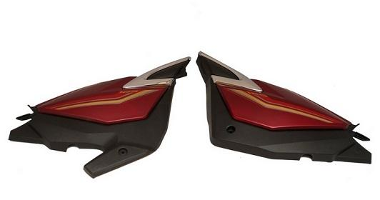 SIDE COWL SET FIT FOR STAR SPORT LATEST (TYPE-3) METALLIC BLUE WITH WHITE STICKER-AEROSTAR