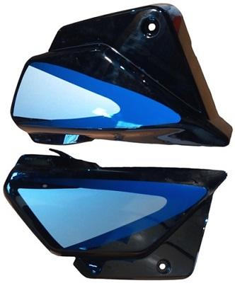 SIDE COWL SET FIT FOR SPLENDOR PLUS BLACK WITH BLUE OLD STICKER-AEROSTAR