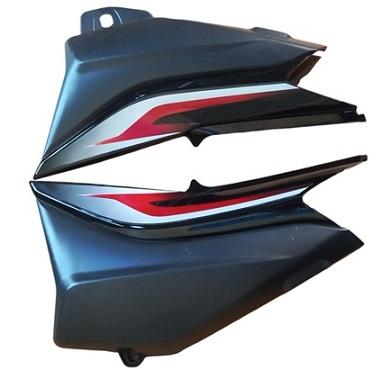 SIDE COWL SET FIT FOR PLATINA DRL COMFORTEC BLACK WITH RED STICKER-AEROSTAR