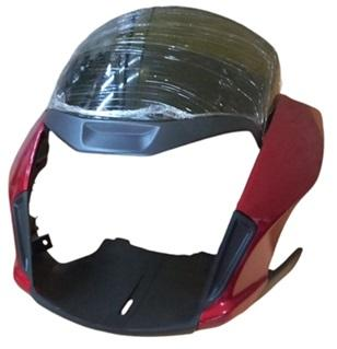 SIDE COWL FIT FOR SPLENDOR PLUS BS6 100 MILLION EDITION (2021) CB RED WITH STK (BOTH SIDE SCREW)-AEROSTAR