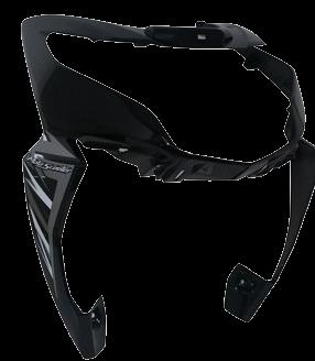 Front Cover Dio BS4 Black With White Sticker-AEROSTAR