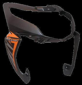 Front Cover Dio BS4 Matte Axis Grey With Red-AEROSTAR