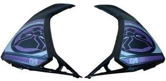 TPFC (SET OF 2) FIT FOR NTORQ BLACK WITH VIOLET STICKER-AEROSTAR