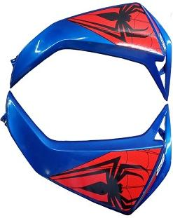 TPFC (SET OF 2) FIT FOR NTORQ METALLIC BLUE WITH RED STICKER-AEROSTAR