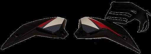 ENGINE GUARD (SET OF 3) FIT FOR PULSAR 220 F (2022) BLACK WITH WHITE STICKER-AEROSTAR