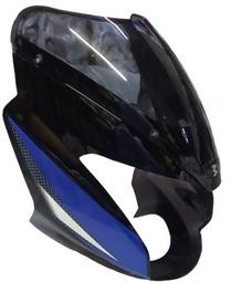 HEAD LIGHT VISOR W/GLASS FIT FOR PULSAR 180/150 (2022) BLACK WITH BLUE STICKER-AEROSTAR