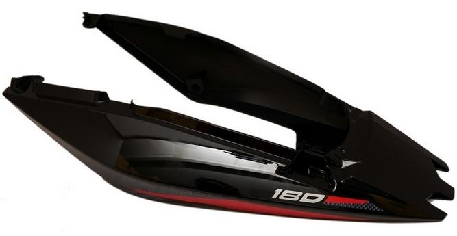REAR COWL SET FIT FOR PULSAR 180 (2022) BLACK WITH RED STICKER-AEROSTAR