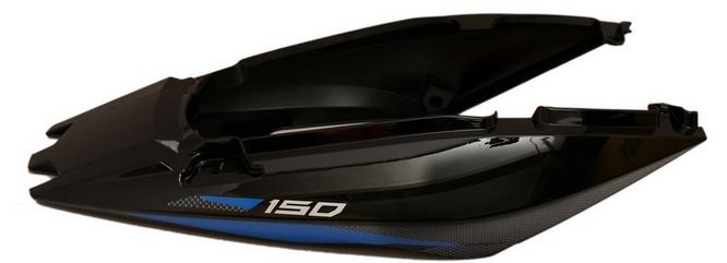REAR COWL SET FIT FOR PULSAR 150 2022 BLACK WITH BLUE STICKER-AEROSTAR
