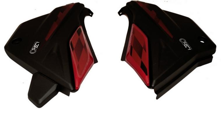 SIDE COWL FIT FOR FIT FOR GLAMOUR IBS TYPE-8 (2019) MATTE BLACK & RED-AEROSTAR