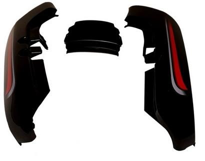 REAR COWL FIT FOR SPLENDOR PLUS XTEC WHITE WITH BLUE STICKER-AEROSTAR