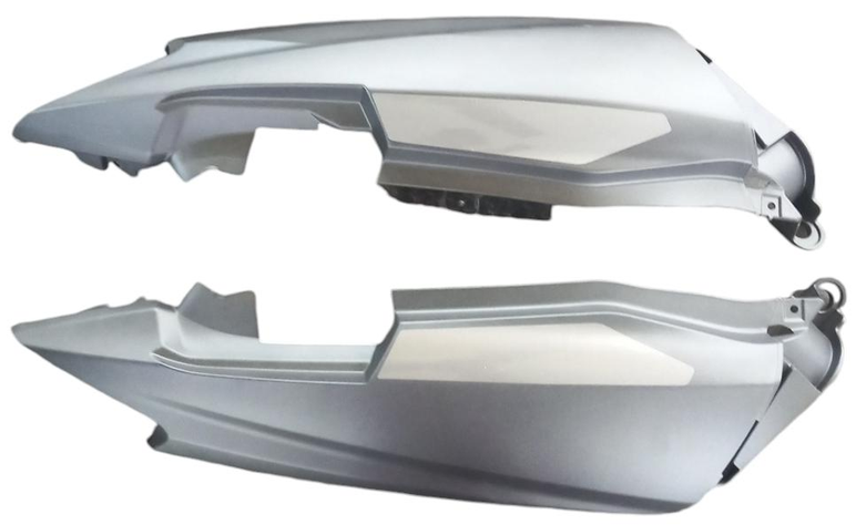 REAR COWL (SET OF 3) SET FIT FOR SUPER SPLENDOR BS6 (2022 MODEL) BLACK WITH BLUE STICKER-AEROSTAR