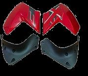 TPFC (SET OF 4) FIT FOR PASSION XTEC RED WITH STICKER-AEROSTAR