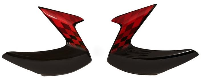 TPFC (SET OF 4) FIT FOR GLAMOUR XTEC MATTE GREY WITH WHITE STICKER-AEROSTAR