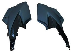 REAR COWL FIT FOR SPLENDOR BS7 (2023) BLACK WITH SILVER STICKER-AEROSTAR