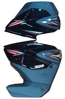 SIDE COWL (SET OF 6) FIT FOR SHINE DX COMBI BRAKE (TYPE-2) BLACK WITH STICKER-AEROSTAR