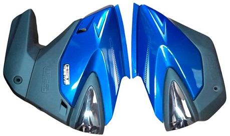 SIDE COWL (SET OF 6) FIT FOR SHINE DX COMBI BRAKE (TYPE-2) BROWN WITH STICKER-AEROSTAR