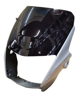 SIDE COWL FIT FOR SPLENDOR BS7 (2023) SILVER WITH BLUE STICKER-AEROSTAR