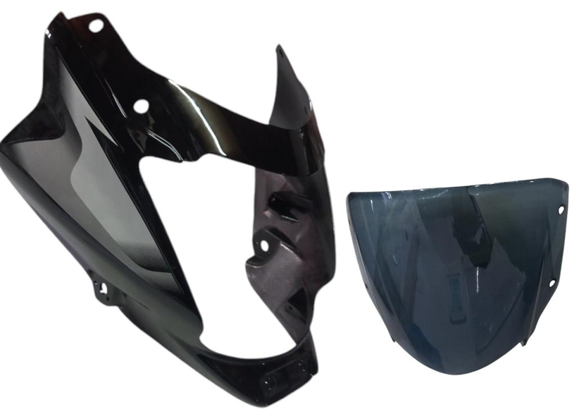 HEAD LIGHT VISOR FIT FOR PLATINA COMFORTEC 110 2021) BLACK WITH WHITE-AEROSTAR