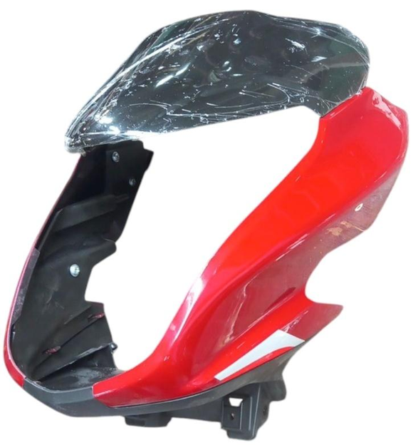 HEAD LIGHT VISOR W/ GLASS FIT FOR ACTIVA 125 BS4  WHITE-AEROSTAR