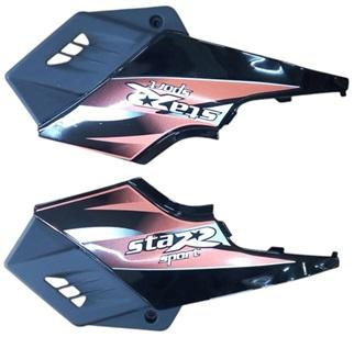 SIDE COWL FIT FOR STAR SPORT O/M BLACK WITH COPPER STICKER-AEROSTAR