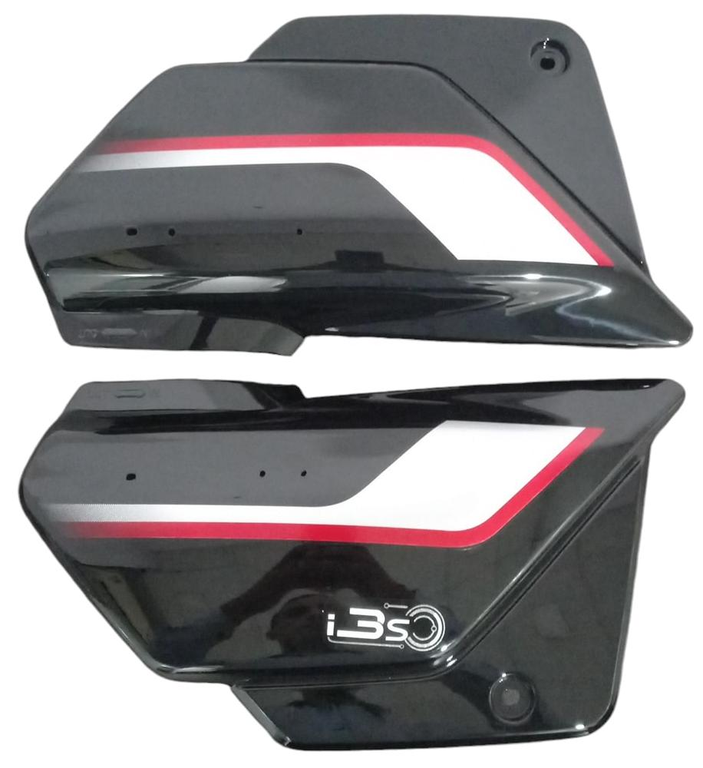 SIDE COWL FIT FOR SPLENDOR PLUS 2023 BLACK WITH OPTIONS STICKER-AEROSTAR
