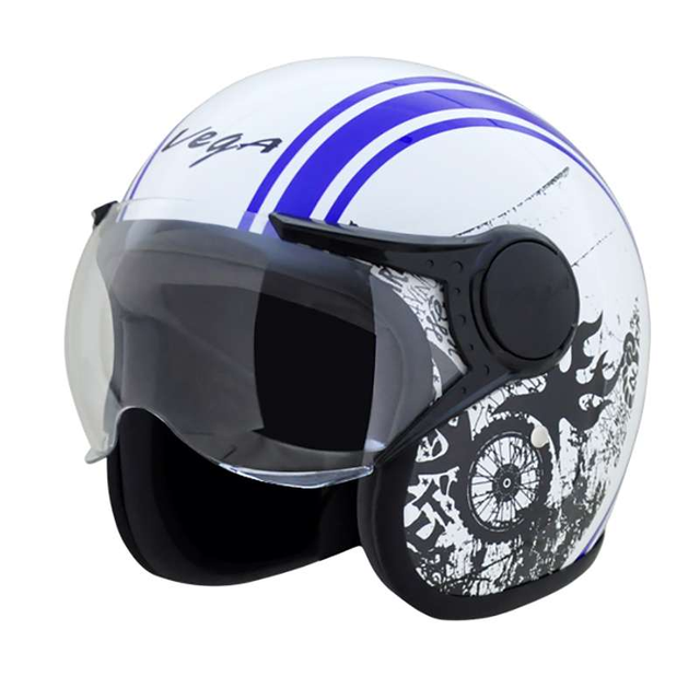 JET W/VISOR OLD SCHOOL WH/BLUE-VEGA