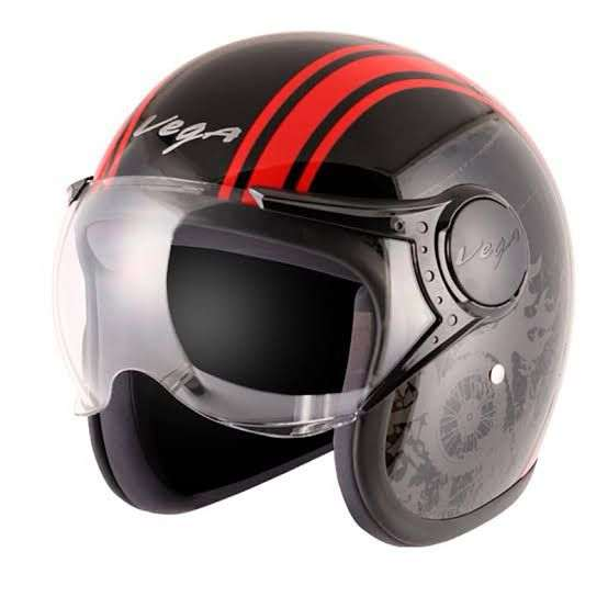 JET W/VISOR OLD SCHOOL BK/RD-VEGA