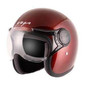 JET W/VISOR BURGUNDY-VEGA