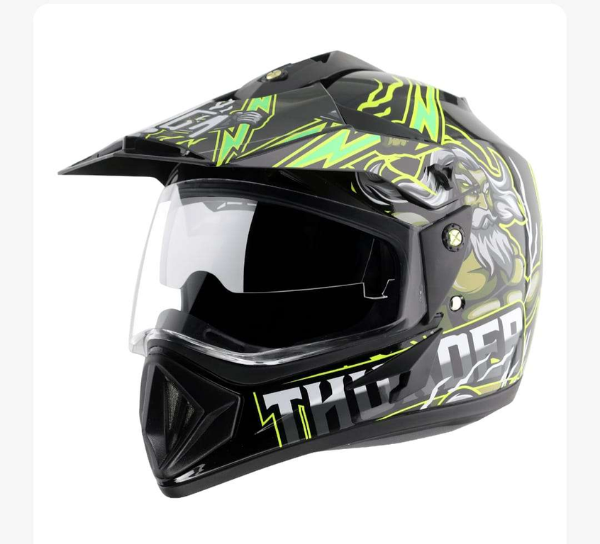 OFF RD D/V THUNDER BK/GREEN-VEGA